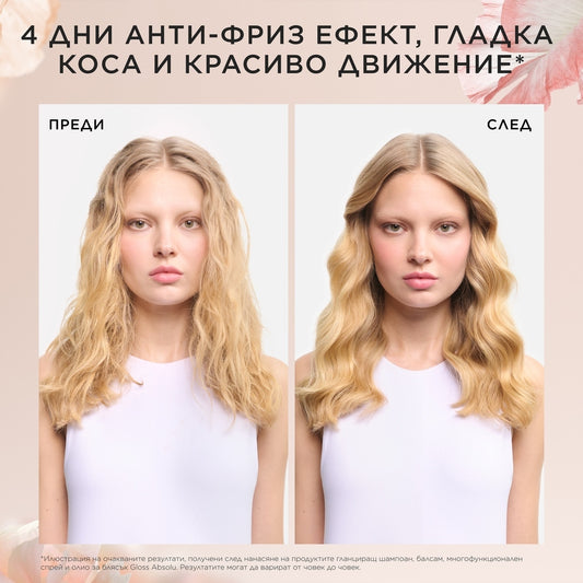 Kérastase Anti-Frizz Glaze Milk Hair Spray 190ml Мултифункционален спрей с топлинна защита за непокорна коса