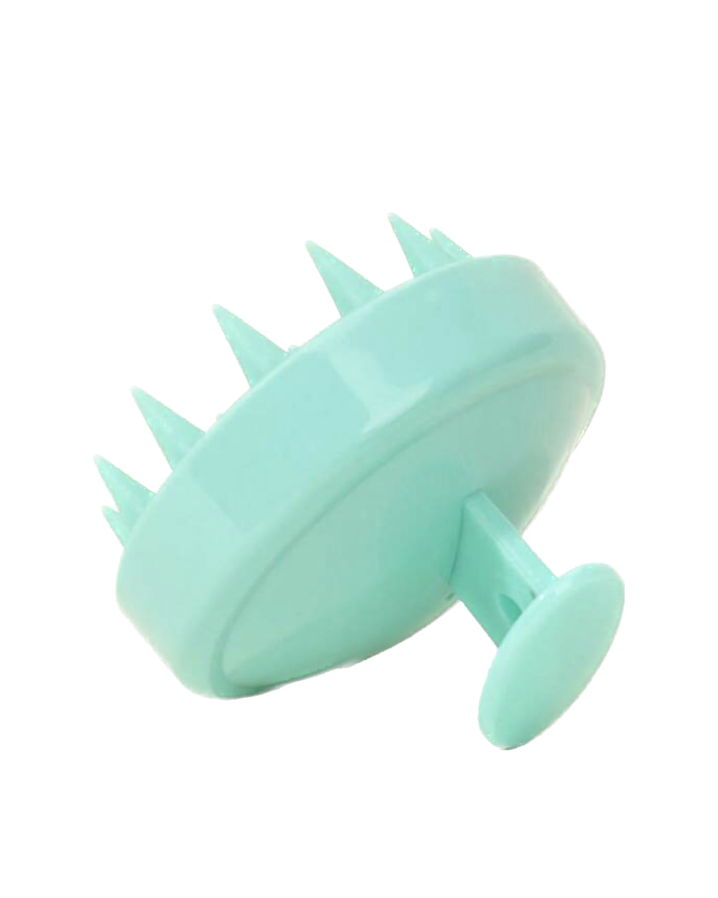 Масажна силиконова четка за скалп - зелена