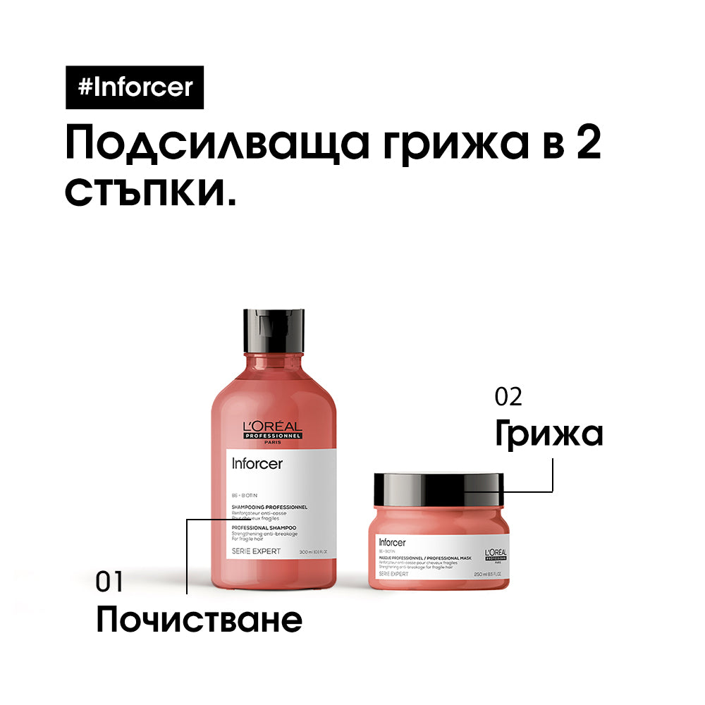 Маска L'Oréal Professionnel Inforcer за възстановяване и заздравяване на увредена и накъсана коса 250 мл
