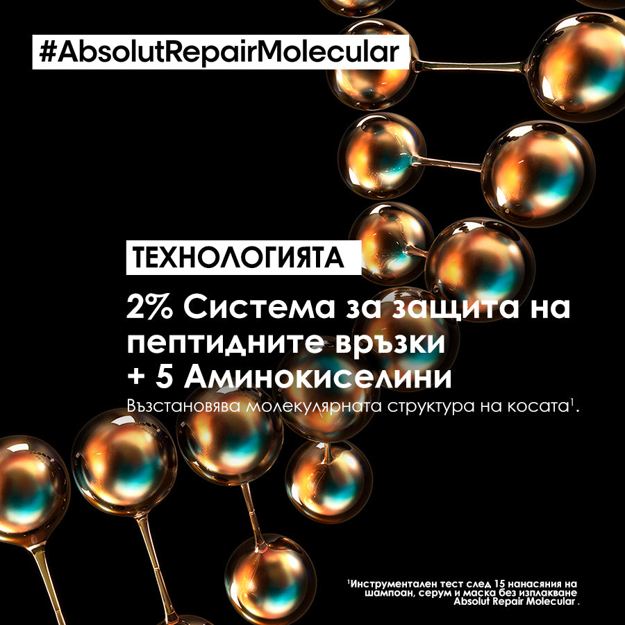 Серум с изплакване за увредена коса Absolut Repair Molecular 250мл