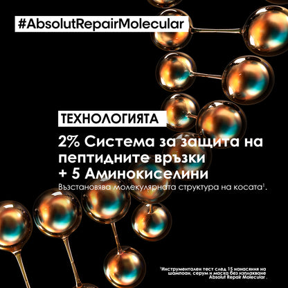 Серум с изплакване за увредена коса Absolut Repair Molecular 250мл