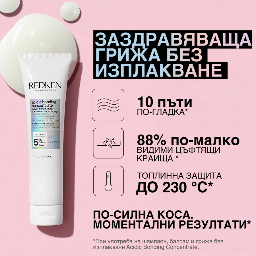 Redken Acidic Bondic Concentrate Treatment Tермозащитен крем за увредена коса 150 мл