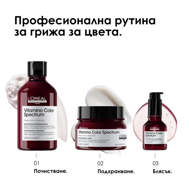 Vitamino Color Spectrum Mask
Маска за боядисана коса 250 мл