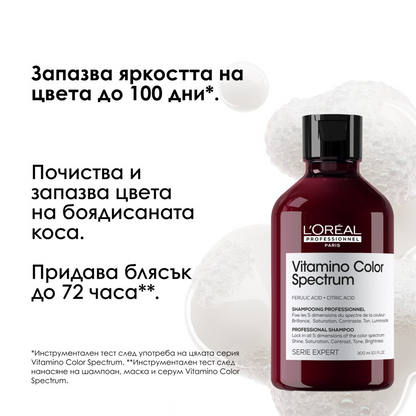 Vitamino Color Spectrum Shampoo
Шампоан за боядисана коса 300 мл
