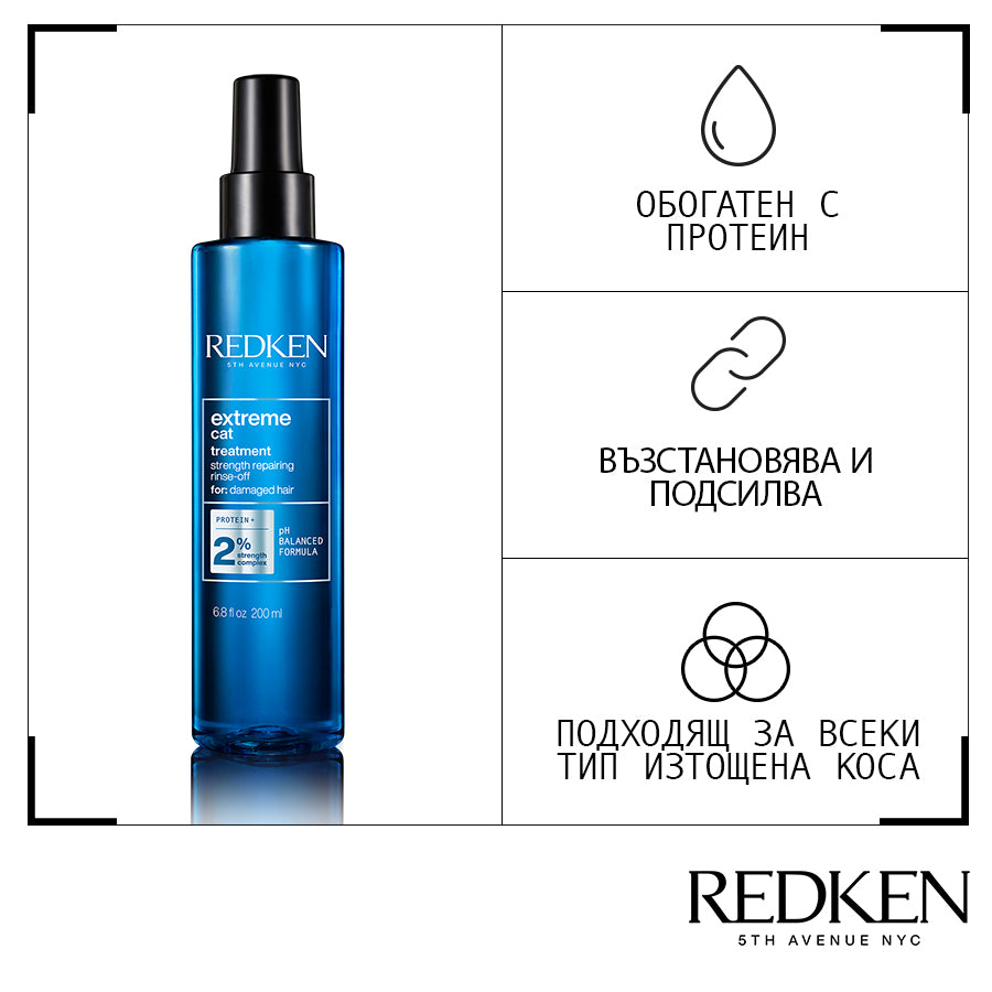 Redken Extreme CAT Protein Reconstructing Spray Реконструиращ спрей с отмиване за увредена коса 150мл