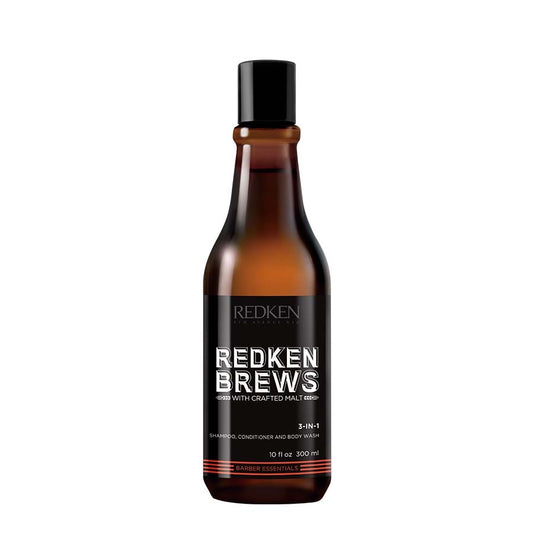 Redken Brews Men's 3 in 1 Shampoo 300ml 3-в-1 шампоан, балсам и душ гел за всеки тип коса за мъже