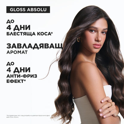 Гланциращ крем шампоан за плътна коса в размер за пътуване Gloss Absolu Bain Creme Hydra-Glaze Shampoo Travel-Size 80ml