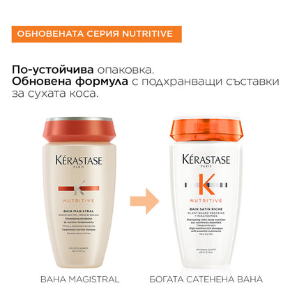 Kèrastase Nutritive Bain Satin Riche 250мл Интензивно подхранващ шампоан за много суха коса