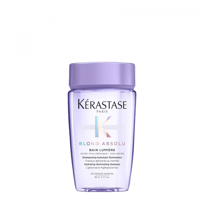 KÈRASTASE BLOND ABSOLU BAIN LUMEIRE Мини озаряващ шампоан за руса коса 80мл