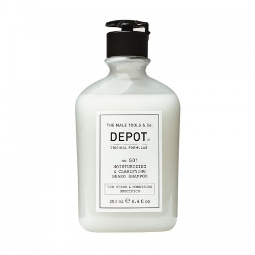 DEPOT no. 501 MOISTURIZING & CLARIFYING BEARD SHAMPOO Овлажняващ и пречистващ шампоан за брада 250 ml